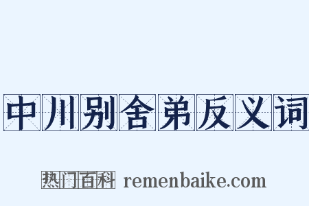 中川别舍弟反义词是什么意思的图片
